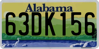 AL license plate 63DK156