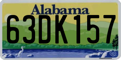 AL license plate 63DK157