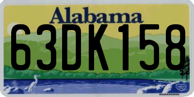 AL license plate 63DK158