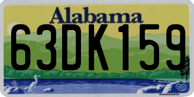 AL license plate 63DK159