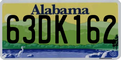 AL license plate 63DK162