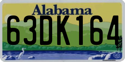 AL license plate 63DK164