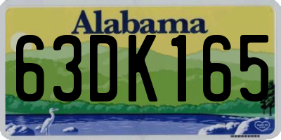 AL license plate 63DK165