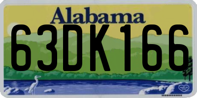 AL license plate 63DK166