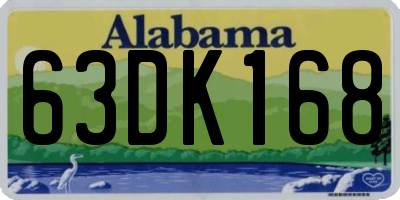 AL license plate 63DK168
