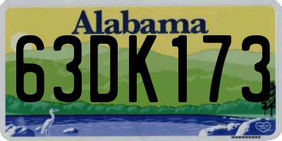 AL license plate 63DK173