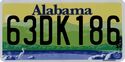 AL license plate 63DK186