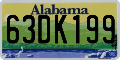 AL license plate 63DK199