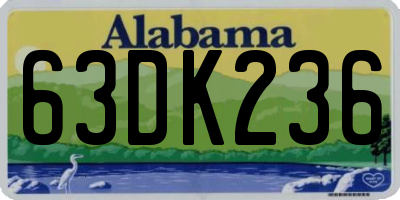 AL license plate 63DK236