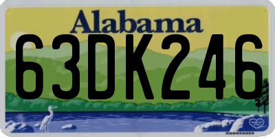 AL license plate 63DK246