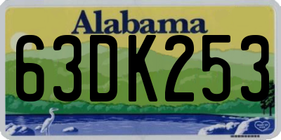 AL license plate 63DK253