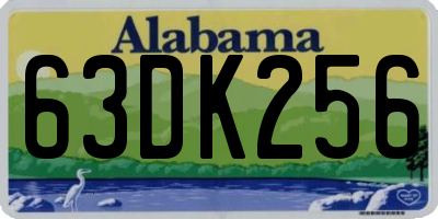 AL license plate 63DK256