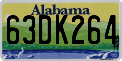 AL license plate 63DK264