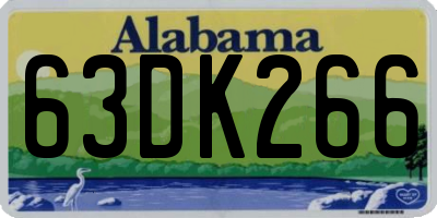 AL license plate 63DK266