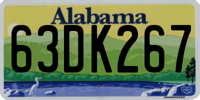 AL license plate 63DK267