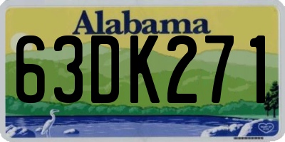 AL license plate 63DK271