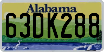AL license plate 63DK288