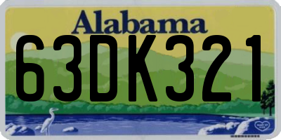 AL license plate 63DK321