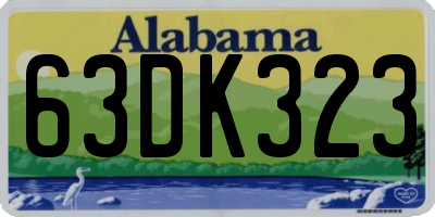 AL license plate 63DK323