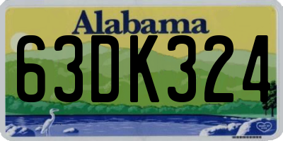 AL license plate 63DK324