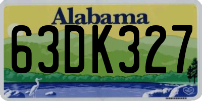 AL license plate 63DK327