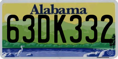 AL license plate 63DK332