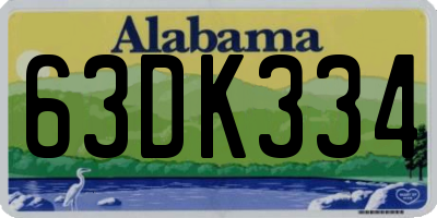 AL license plate 63DK334
