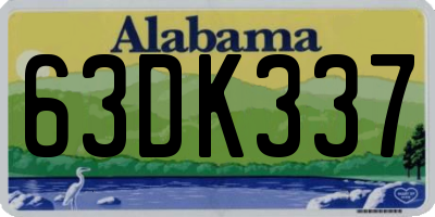 AL license plate 63DK337