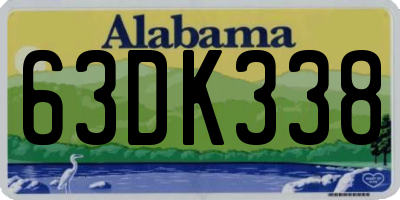 AL license plate 63DK338