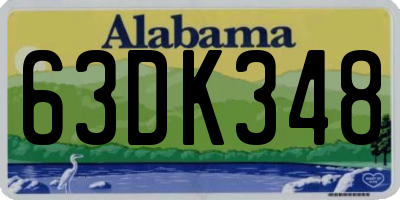 AL license plate 63DK348