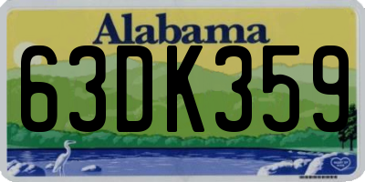 AL license plate 63DK359
