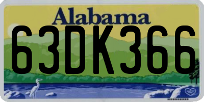 AL license plate 63DK366