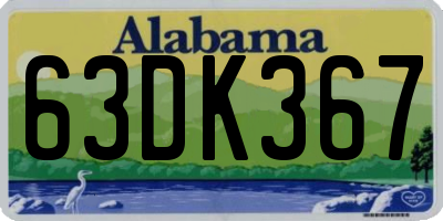 AL license plate 63DK367