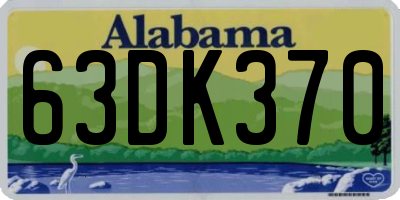 AL license plate 63DK370