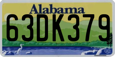 AL license plate 63DK379