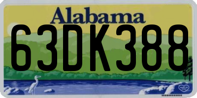 AL license plate 63DK388