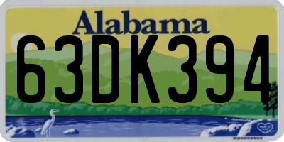 AL license plate 63DK394