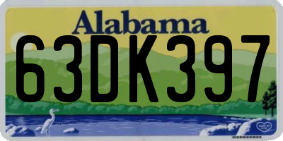 AL license plate 63DK397