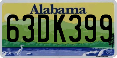 AL license plate 63DK399