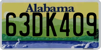 AL license plate 63DK409