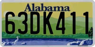 AL license plate 63DK411