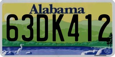 AL license plate 63DK412