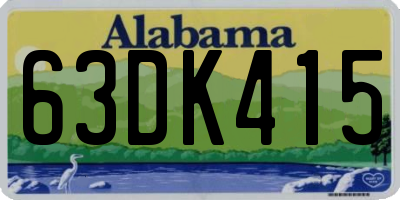 AL license plate 63DK415