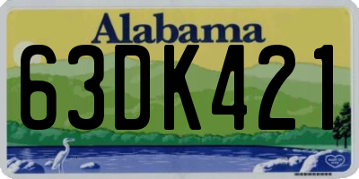 AL license plate 63DK421