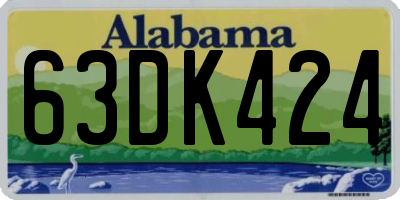 AL license plate 63DK424