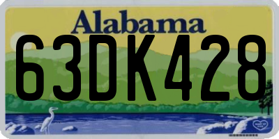 AL license plate 63DK428