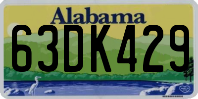 AL license plate 63DK429