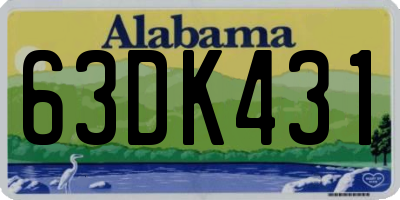 AL license plate 63DK431