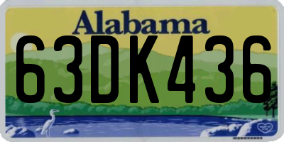 AL license plate 63DK436