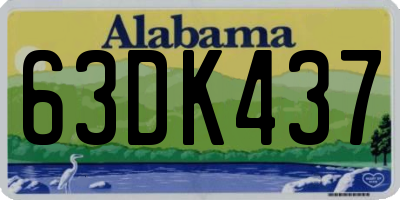 AL license plate 63DK437